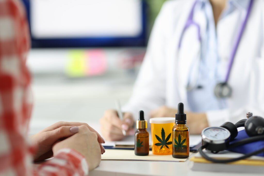 Doctor,Writes,Prescription,For,Patient,For,Marijuana.,Legalization,Of,Marijuana